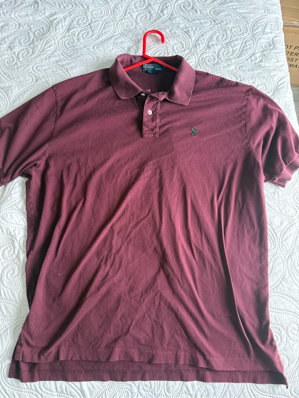Polo by Ralph Lauren Men's Maroon Short Sleeve Polo Shirt